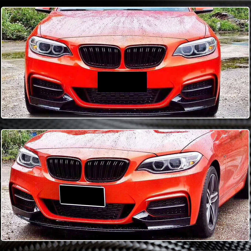 Front Bumper Lip V2 (for F22/23 M-Sport, Carbon) for BMW 2 Series F22/F23 2014-2021 - image 4