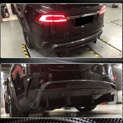 Rear Bumper Diffuser (2015-2021, Carbon) for Tesla Model X 2015- - image 4