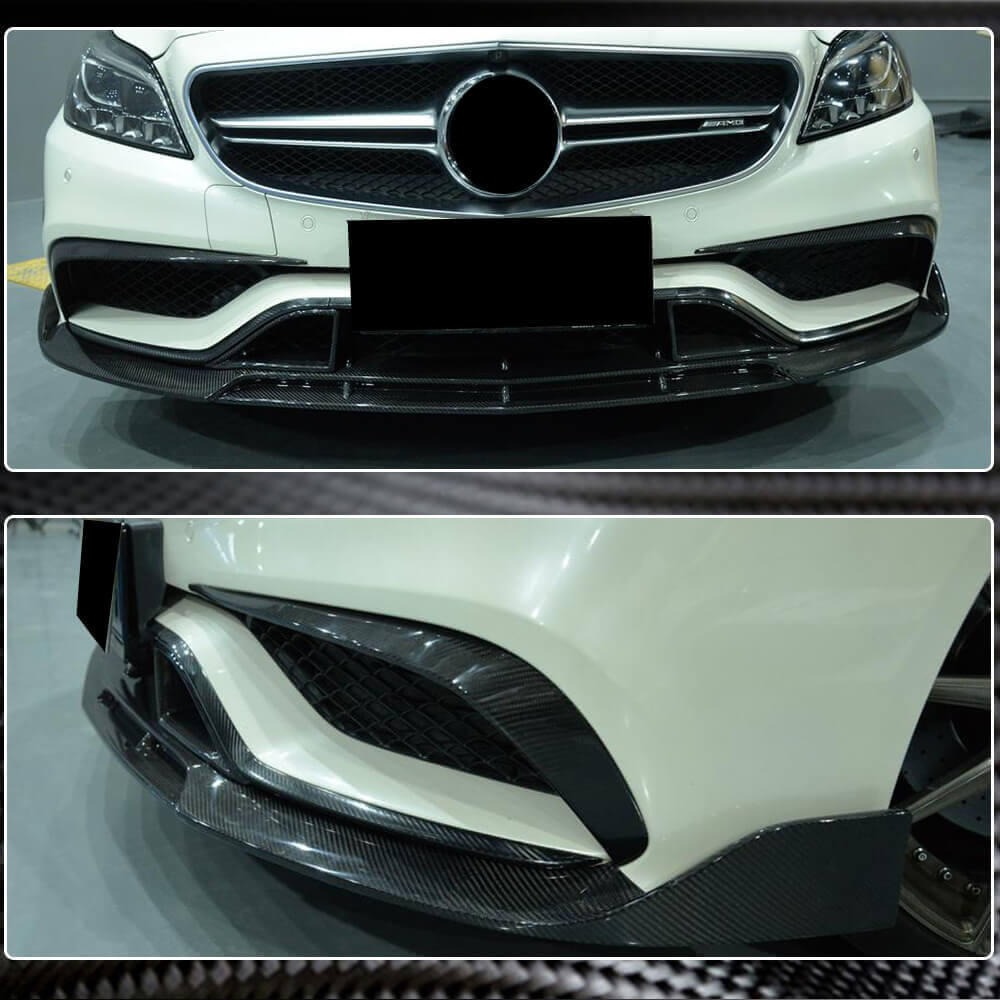 Covers on the front bumper (for CLS63 AMG SD 2015-2018, Carbon) for Mercedes CLS C218 2011-2018 - image 4