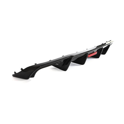 Rear bumper diffuser (for Base SD 2015-2019, Carbon) for Audi A4 B9 2015-2024 - image 4