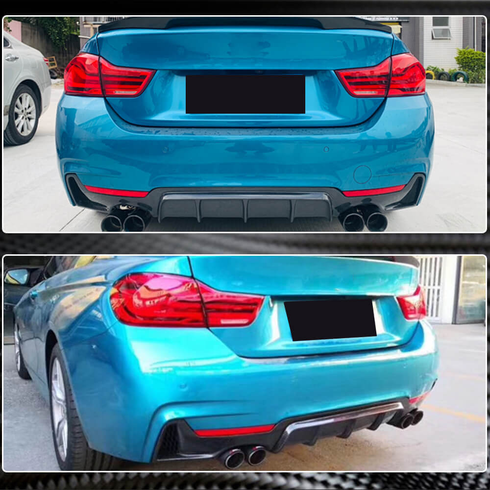 Rear Bumper Diffuser V1 (for M-Sport, Carbon) for BMW 4 Series F-32 2012-2020 - image 4