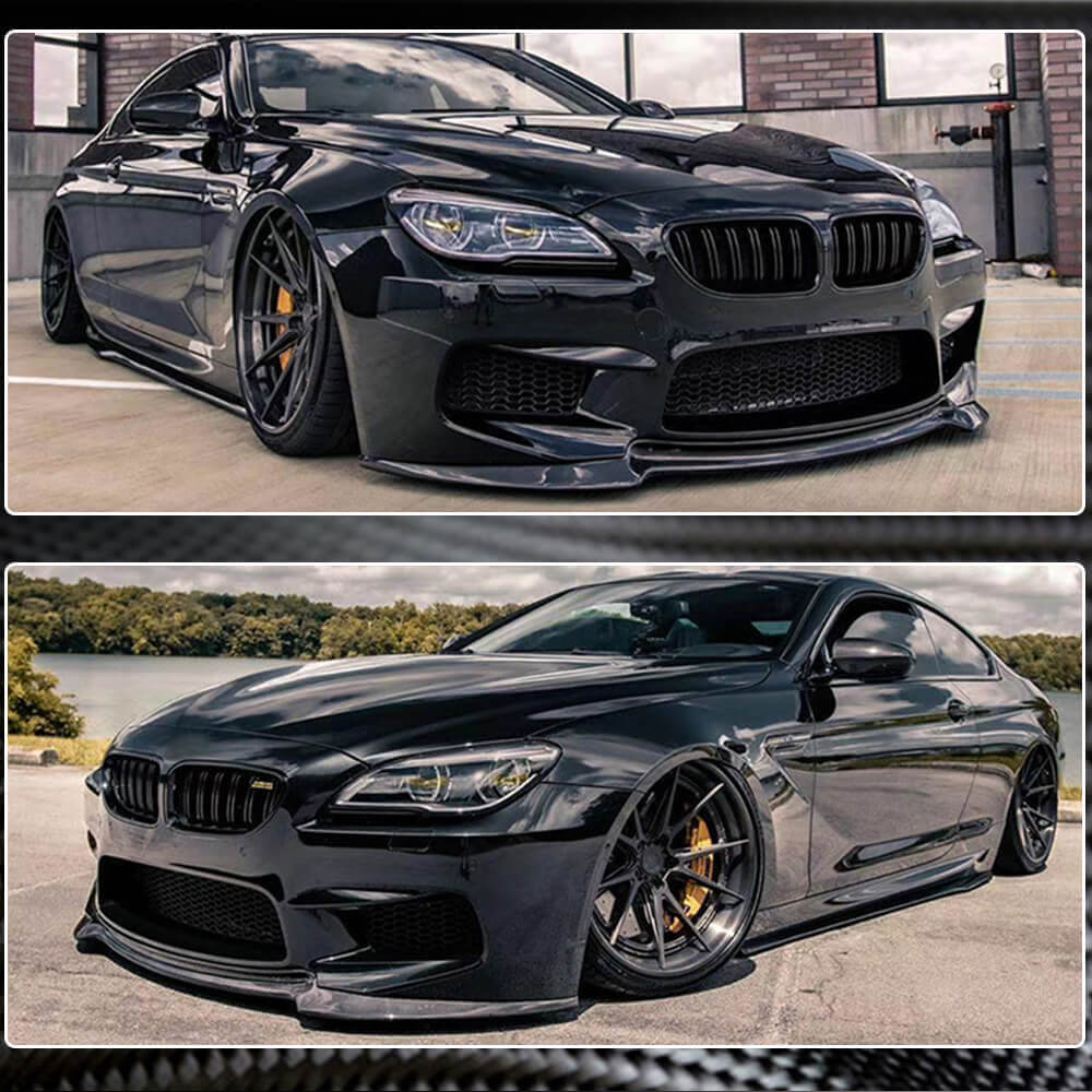 Front Bumper Lip V1 for M6, Carbon for BMW 6 Series F12/F13/F06 2011-2018 - image 4