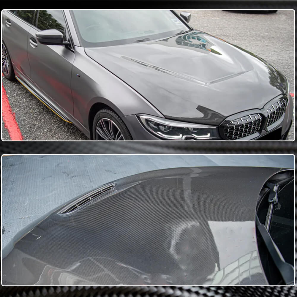 Engine Bonnet Hood Cover Carbon Fiber (2017-2020) for BMW 3 series G20/21 2018- - image 4