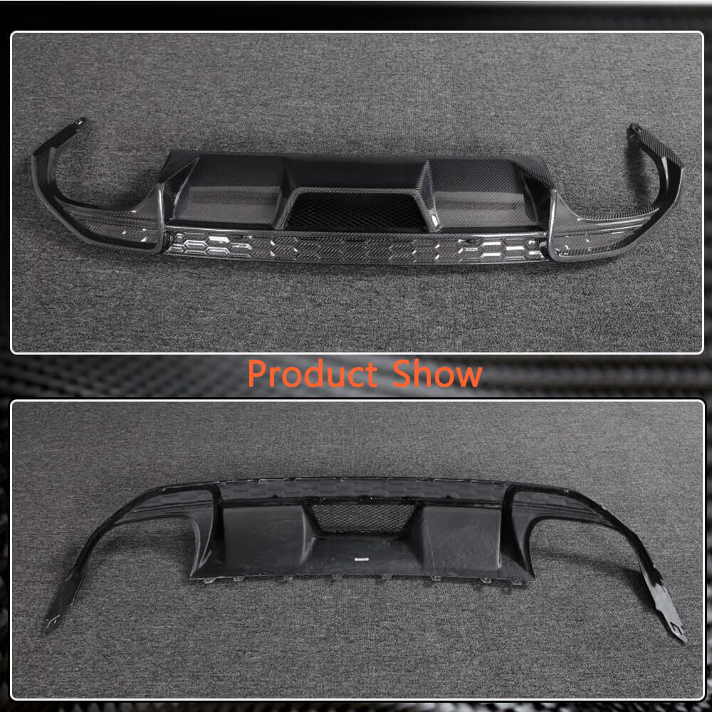 Rear bumper diffuser V1 (for S-Line Sedan 2020-2023, Carbon) for Audi A3 2020- - image 4