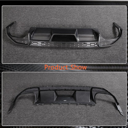 Rear bumper diffuser V1 (for S-Line Sedan 2020-2023, Carbon) for Audi A3 2020- - image 4