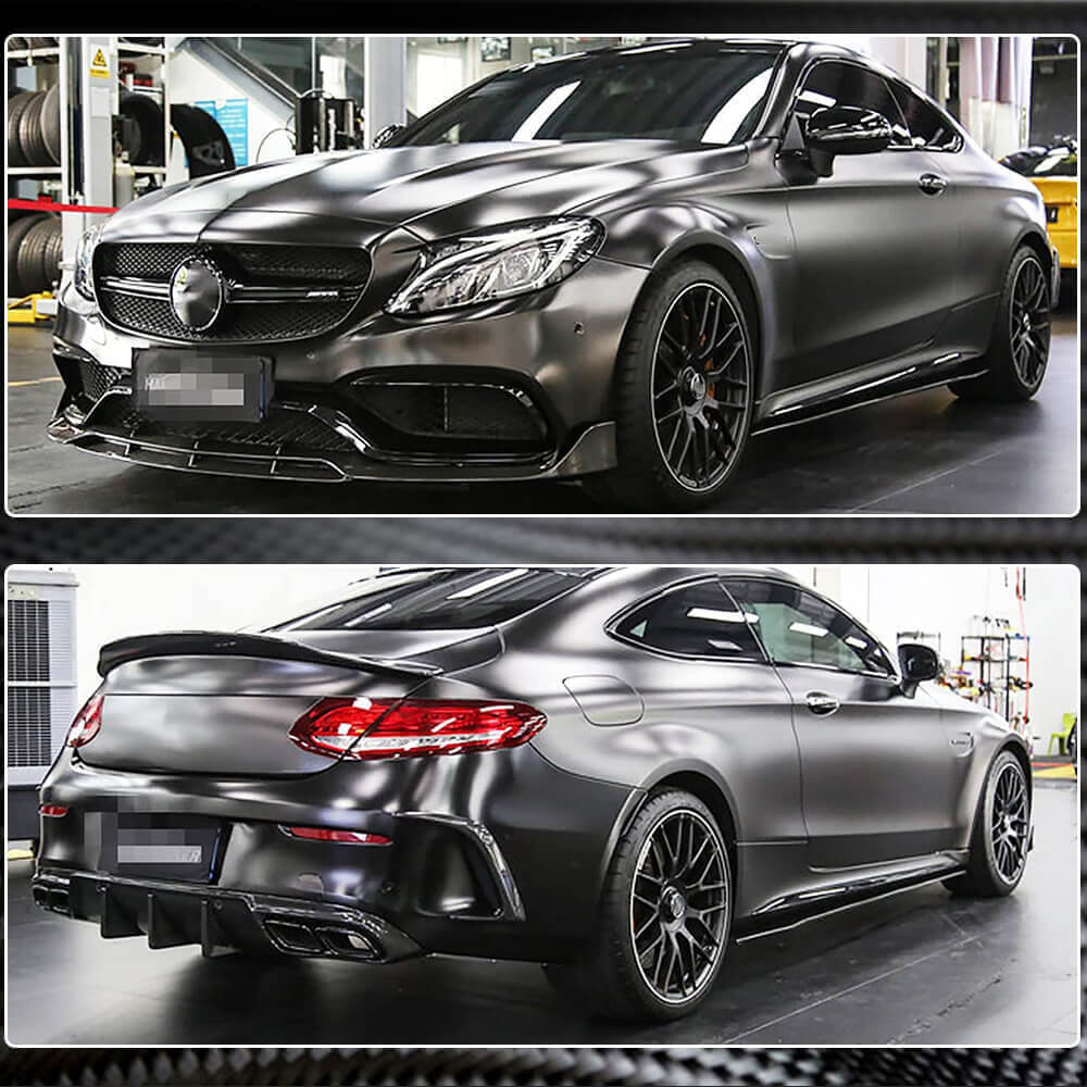 Side Skirts V1 (for C43/C63 AMG 2015-2019, Carbon) for Mercedes C-сlass W205 2014-2021 - image 4