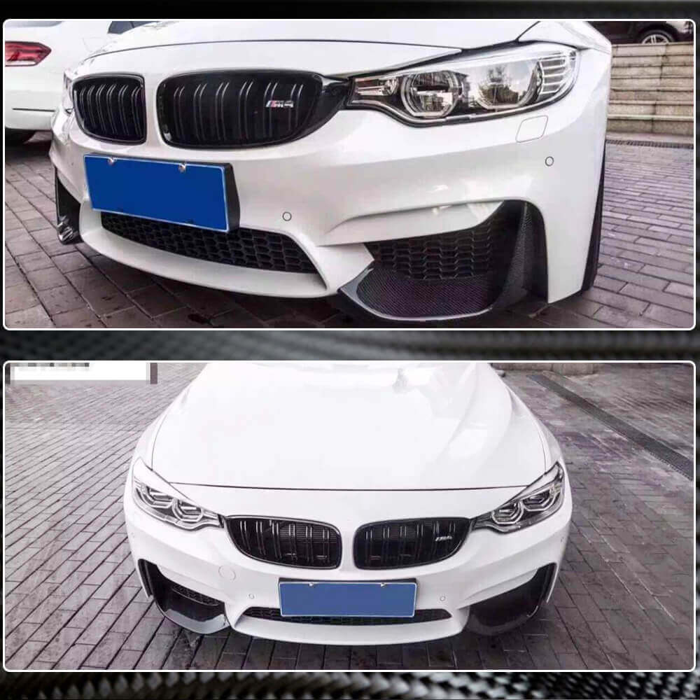 Front Bumper Splitters Carbon Fiber V5 (for F82/F83) for BMW 4 series F-32 2012-2020 - image 4