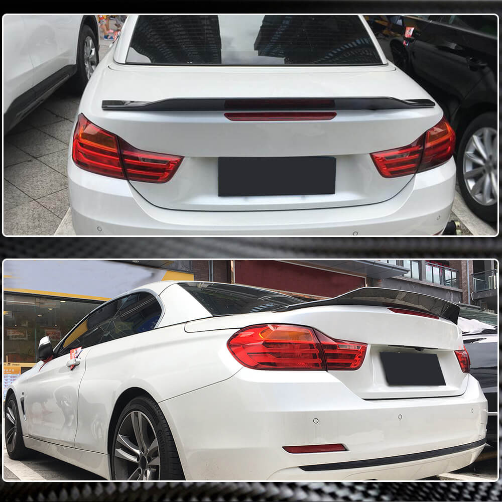 Rear Trunk Spoiler Carbon Fiber V13 (Convertible) for BMW 4 series F-32 2012-2020 - image 4