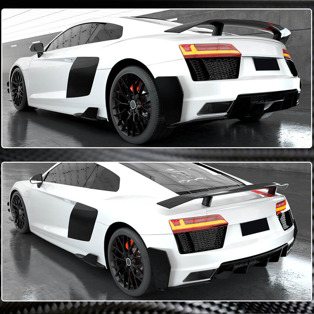 Rear bumper covers (2015-2020, Carbon) for Audi R8 2015- - image 4