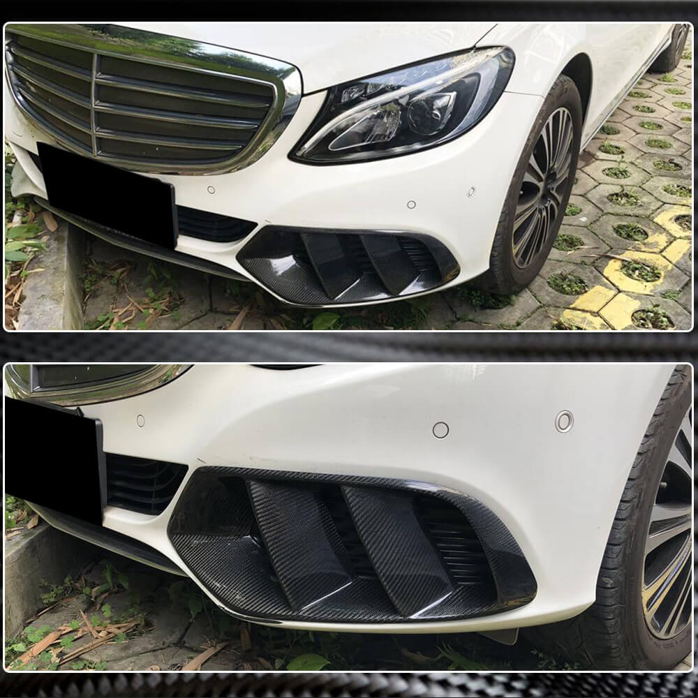 Covers for fog lights (for SD Base 2015-2019, Carbon) for Mercedes C-class W205 2014-2021 - image 4