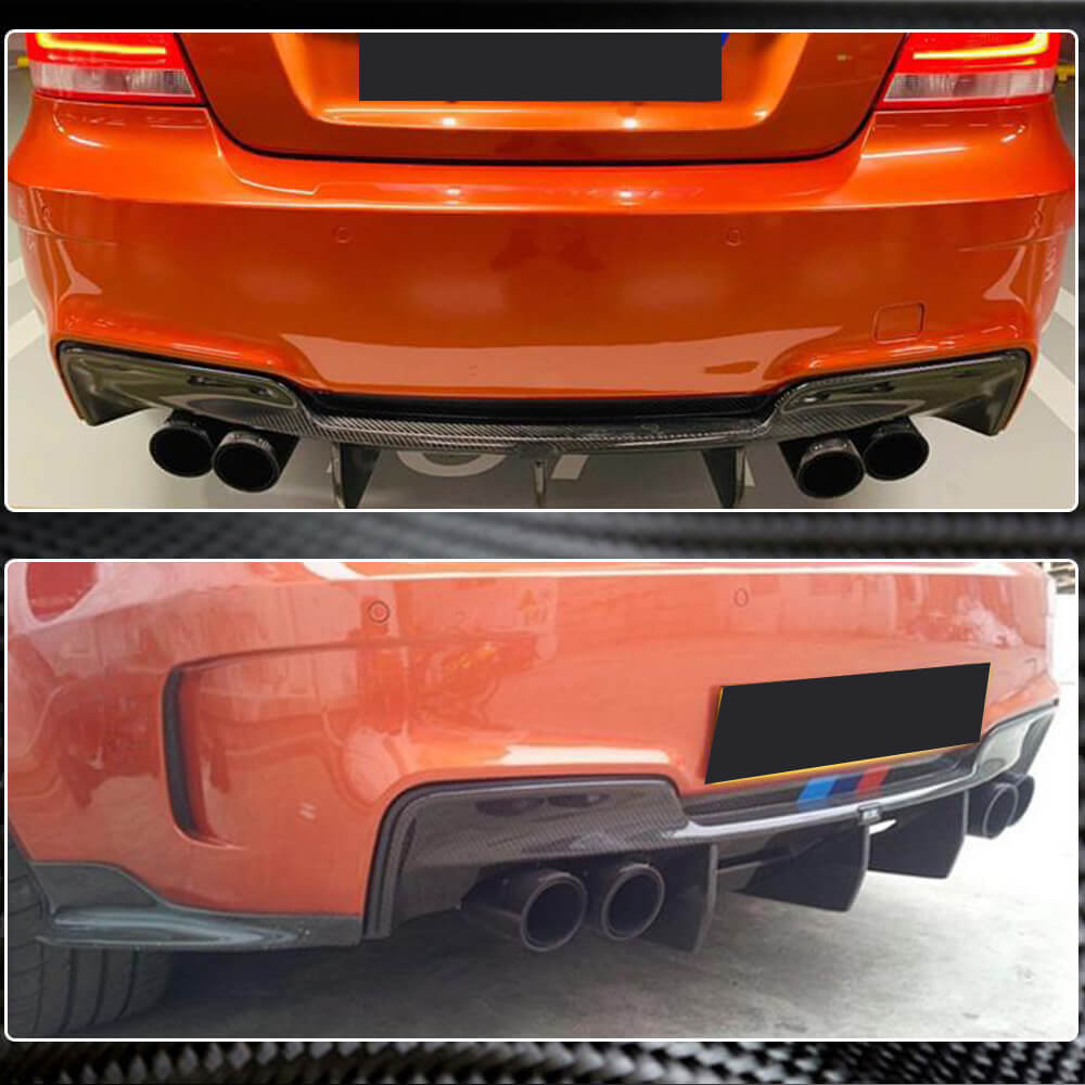 Rear Bumper Diffuser Carbon Fiber (for 1M E82) for BMW 1 series E81/82/87/88 2004-2011 - image 4