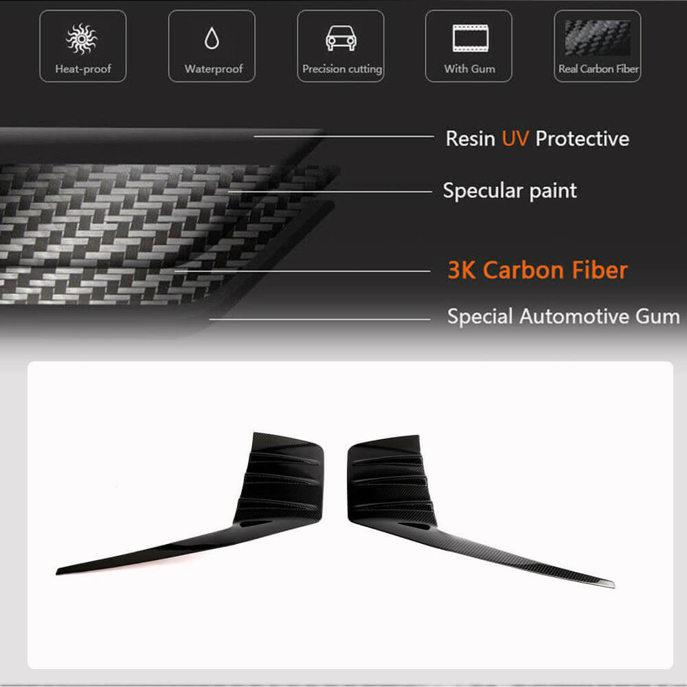 Rear Bumper Splitters Dry Carbon Fiber V5 (for G87) for BMW 2 Series G42 2021- - image 4