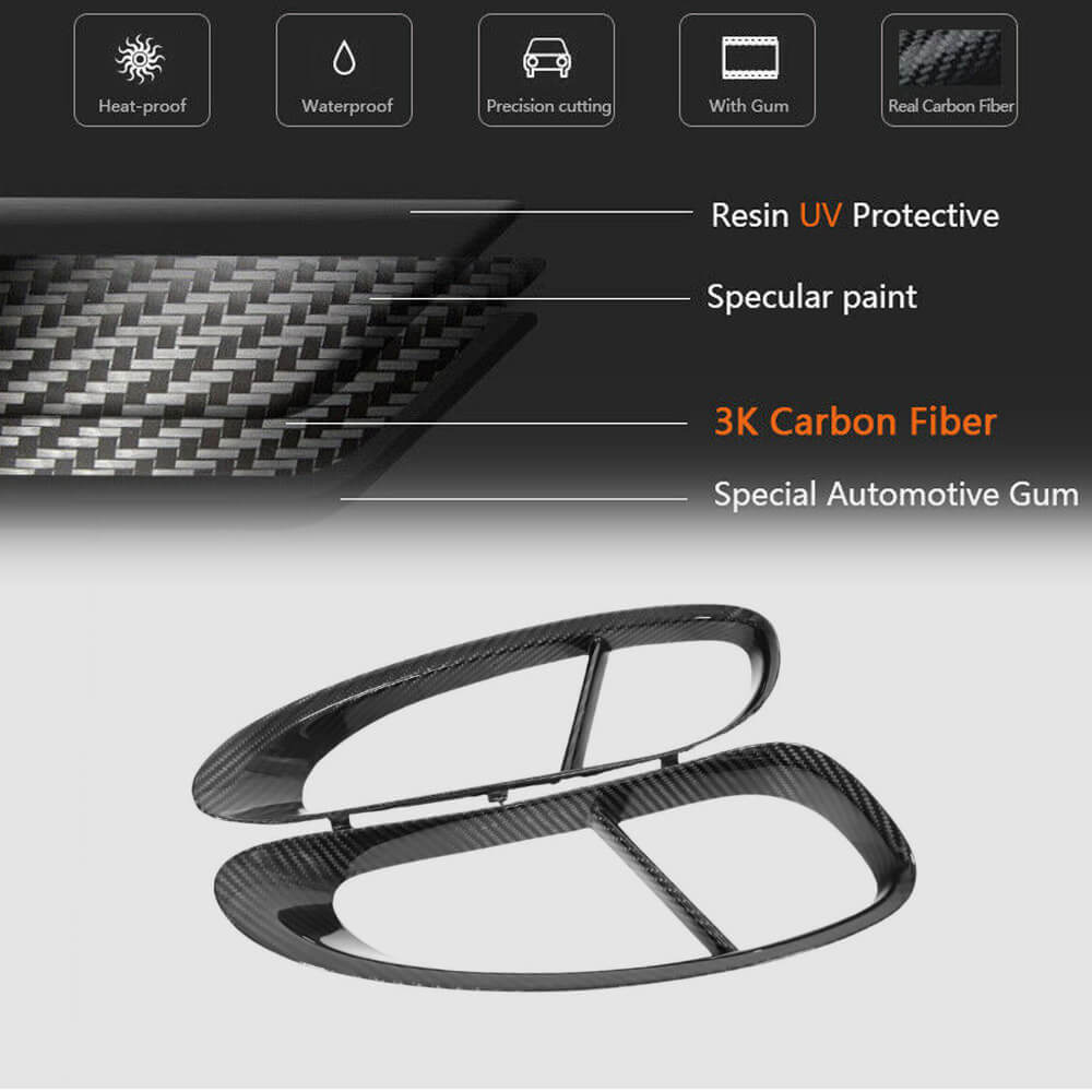 Carbon Rear Fender Covers (for Boxster) for Porsche Boxster/Cayman 981 2013-2016 - image 4