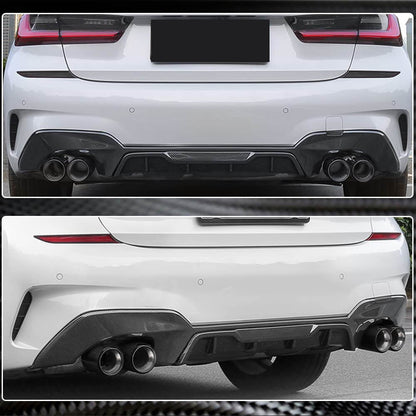 Rear Bumper Diffuser V7 (for M-Sport 2018-2022, Carbon) for BMW 3 Series G20/21 2018- - image 4
