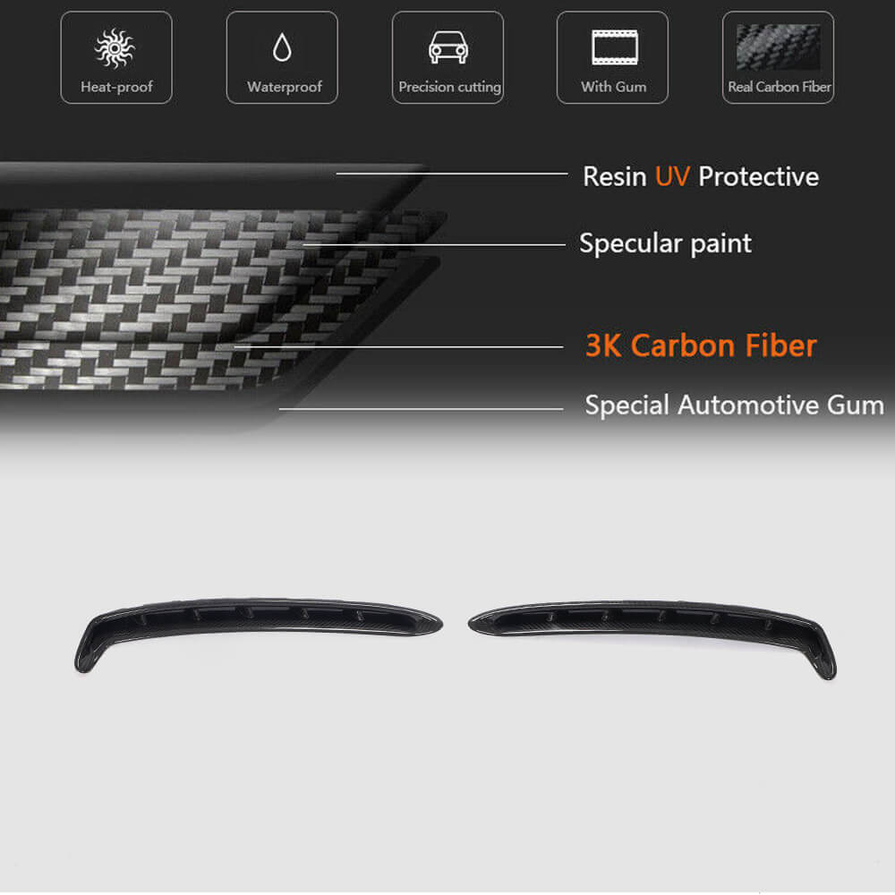 Front fenders (2018-2023, Carbon) for Ford Mustang 2015-2023 - image 4