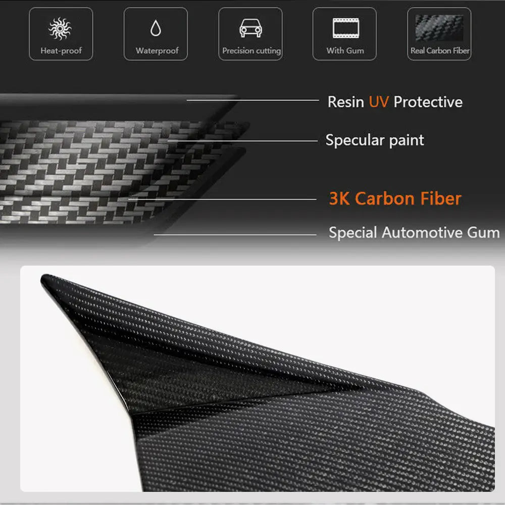 Spoiler covers (2021-2024, Carbon) for Zeekr 001 - image 4