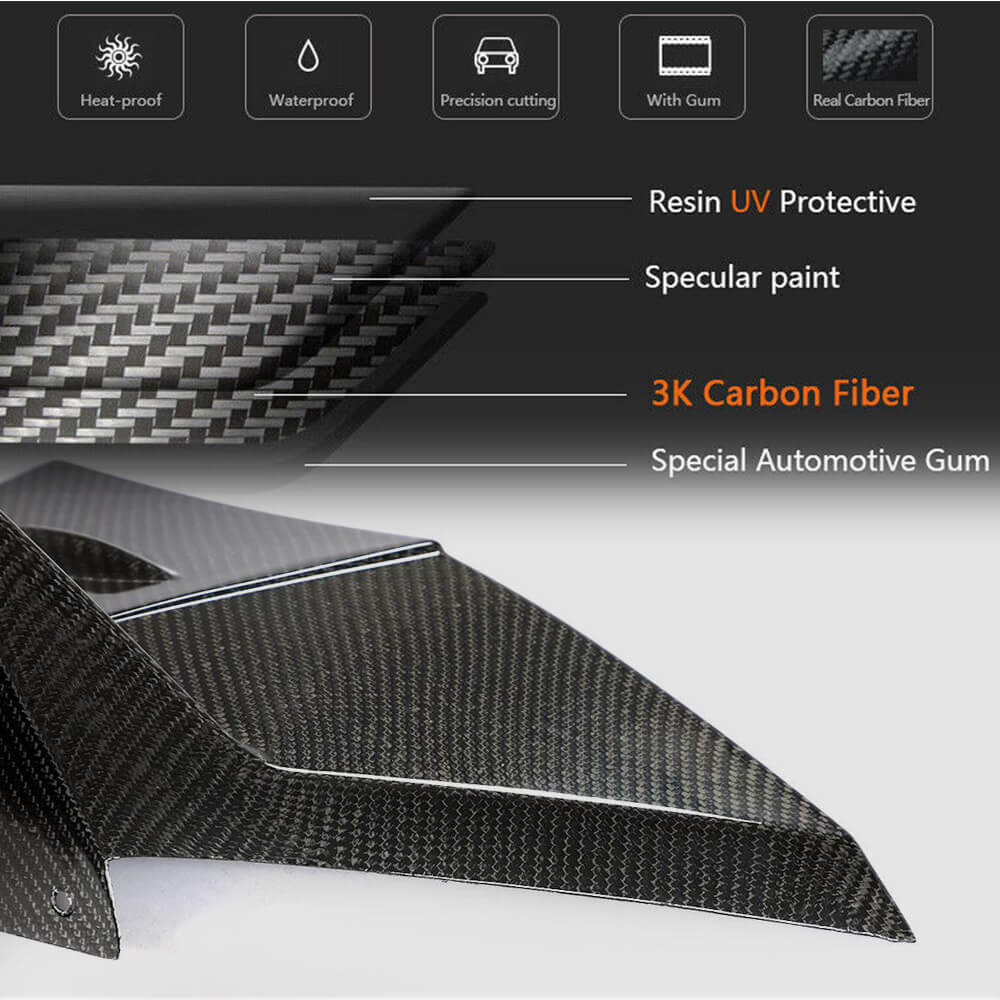 Rear Bumper Covers V2 (Carbon) for Subaru BRZ 2021- - image 4