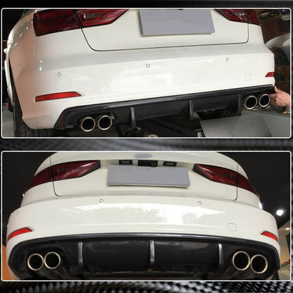 Rear bumper diffuser V1 (for Base Sedan 2012-2016, Carbon) for Audi A3 2012-2020 - image 4