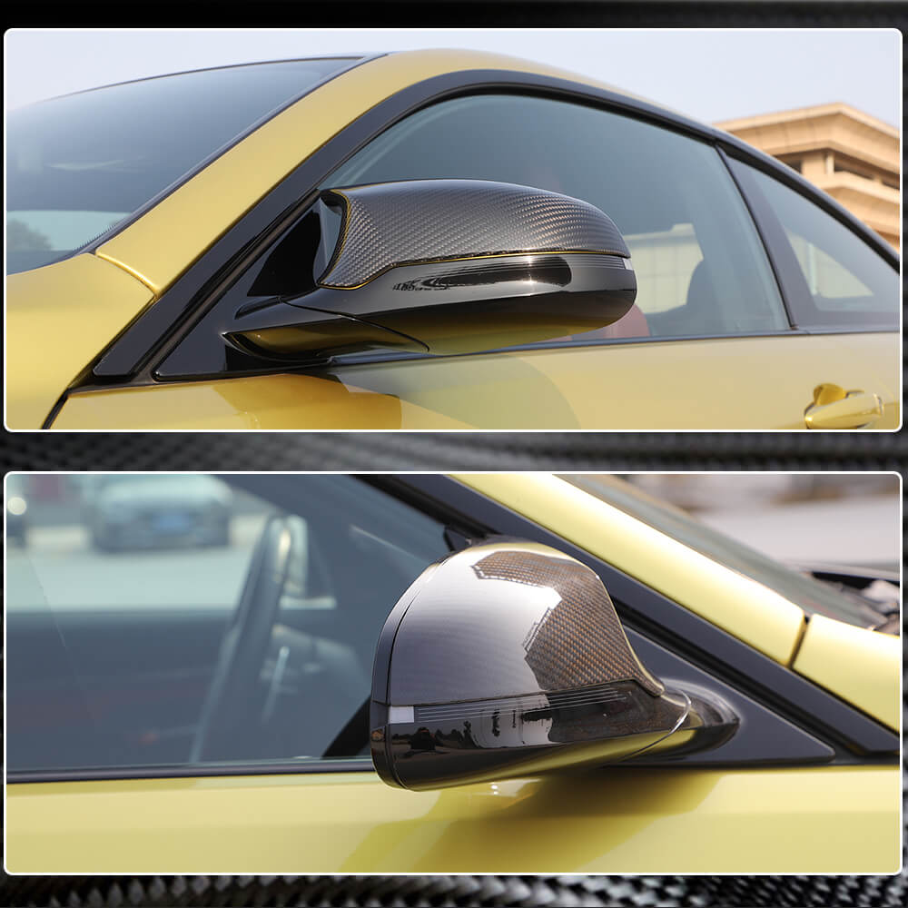Mirror Covers Add-on Style Dry Carbon Fiber V2 (for M4) for BMW 4 series F-32 2012-2020 - image 4