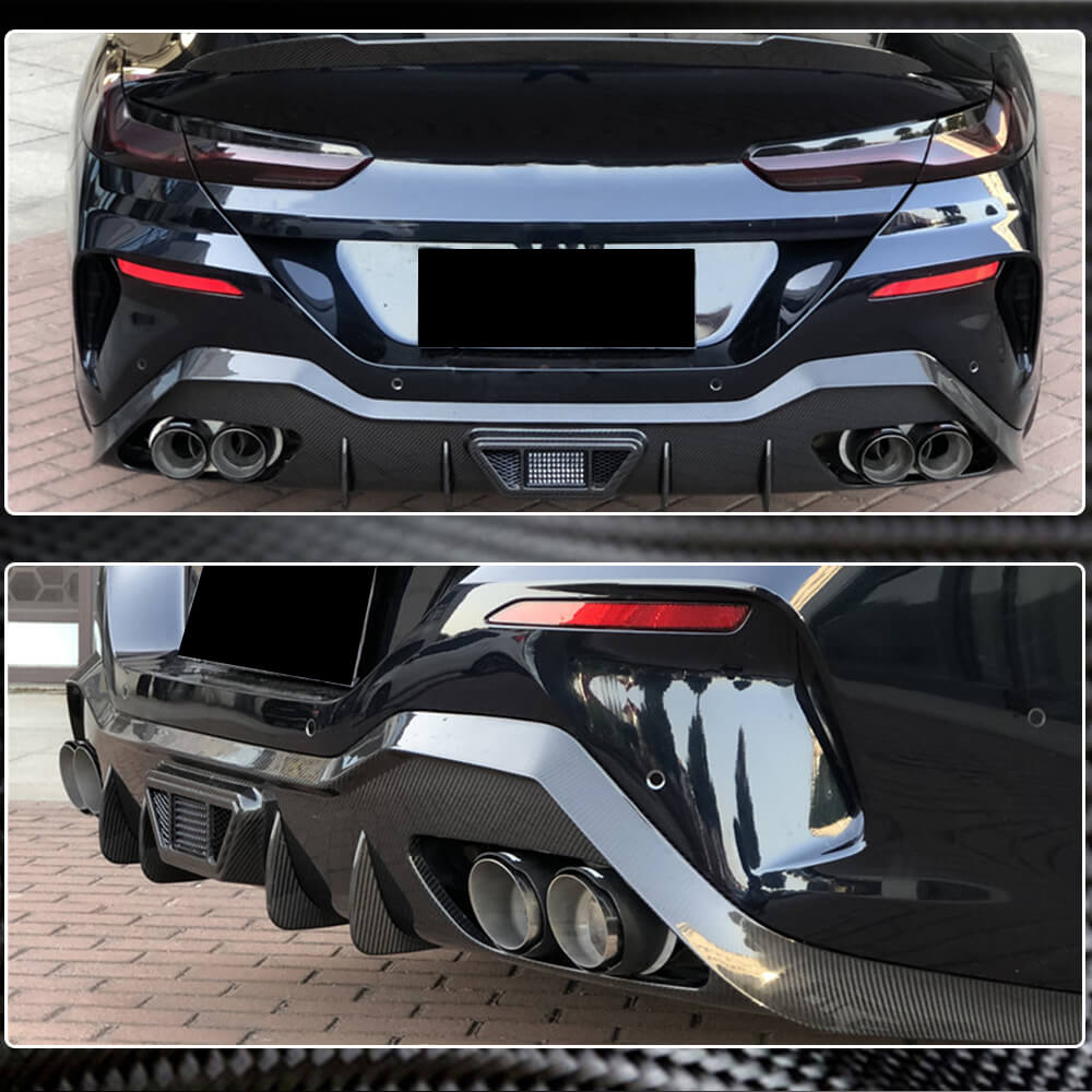 Rear Bumper Diffuser Dry Carbon Fiber (for G16 M850i 2018-2021) for BMW 8 series G14/G15/G16 - image 4