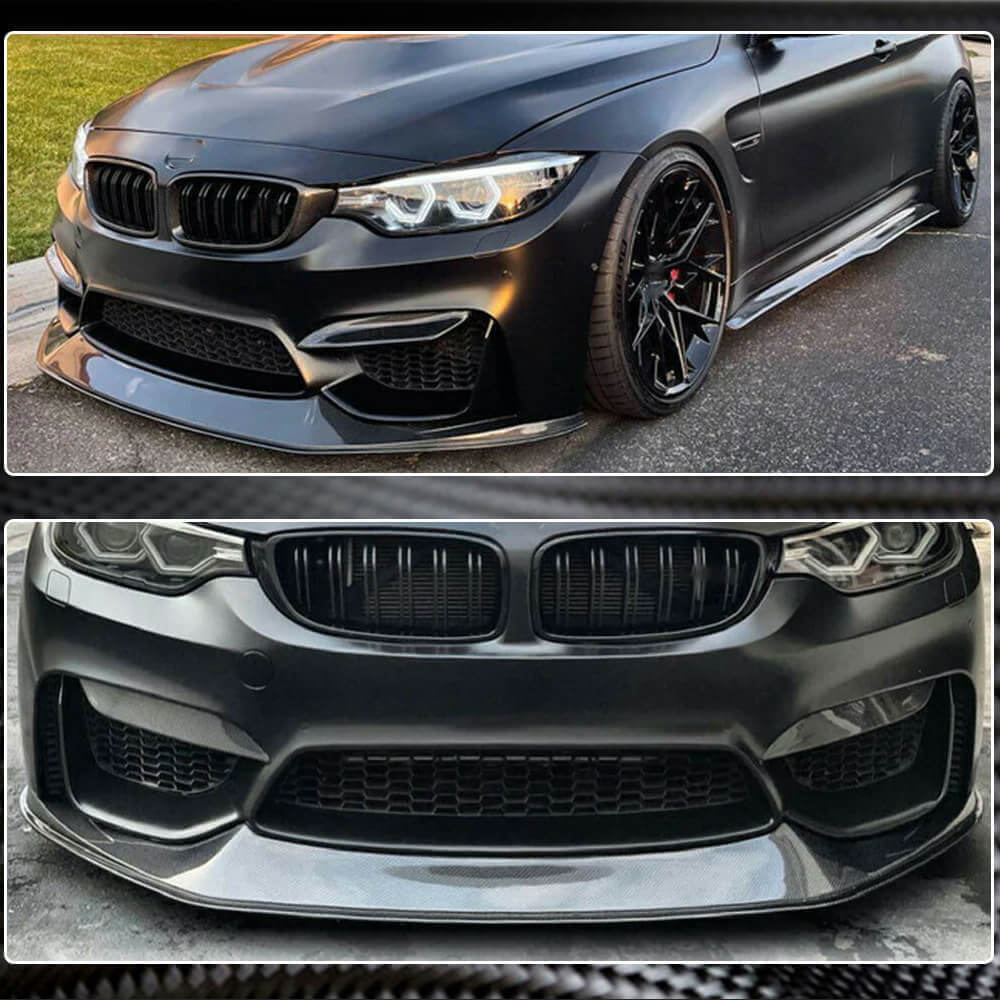 Front Bumper Lip V7 (for F82/F83, Carbon) for BMW 4 Series F32/F33/F36 2012-2020 - image 4