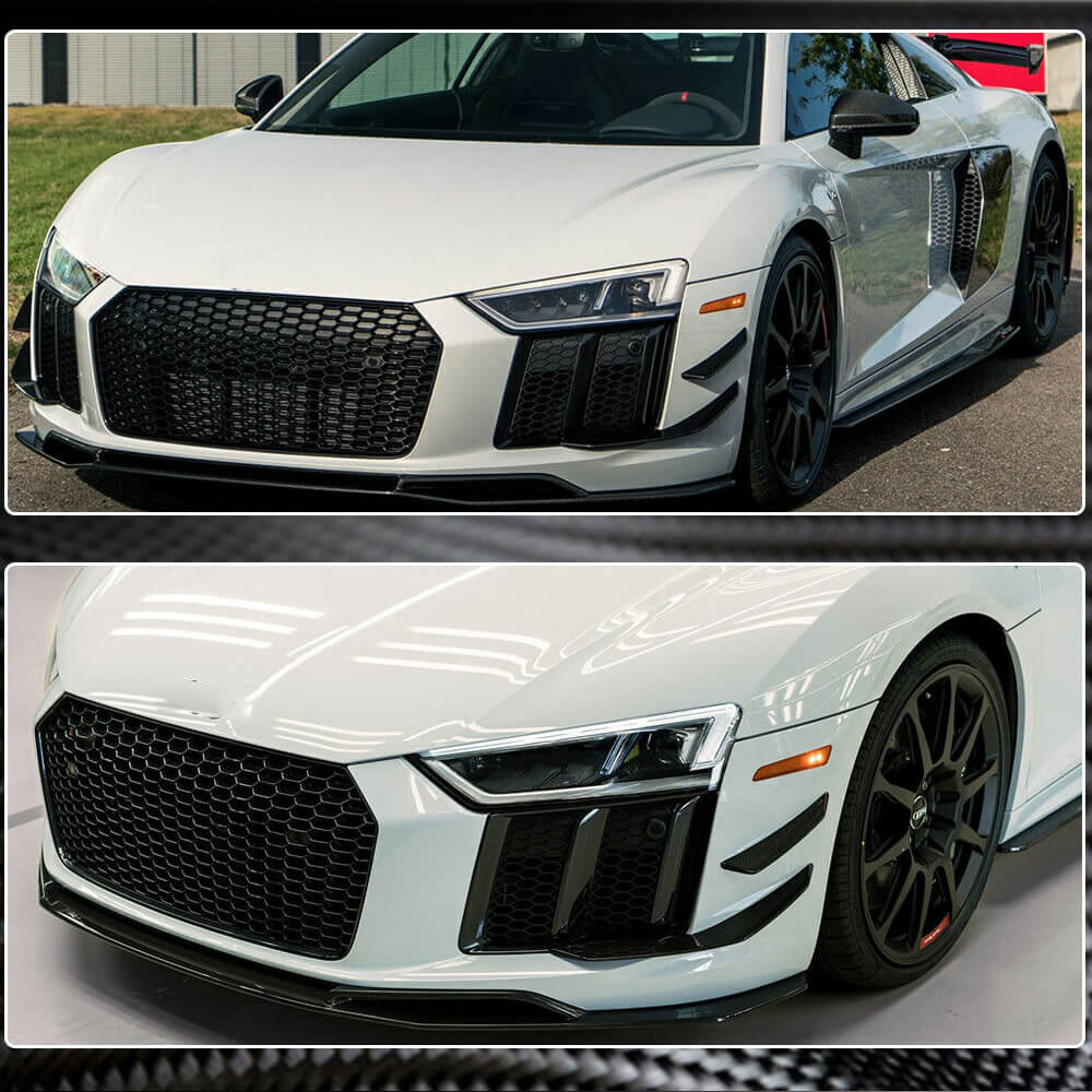 Front Bumper Lip Carbon Fiber V1 for Audi R8 2015- - image 4
