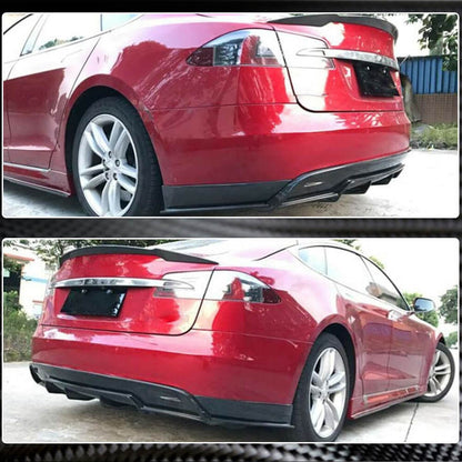 Rear Bumper Diffuser Carbon Fiber V1 for Tesla Model S - image 4