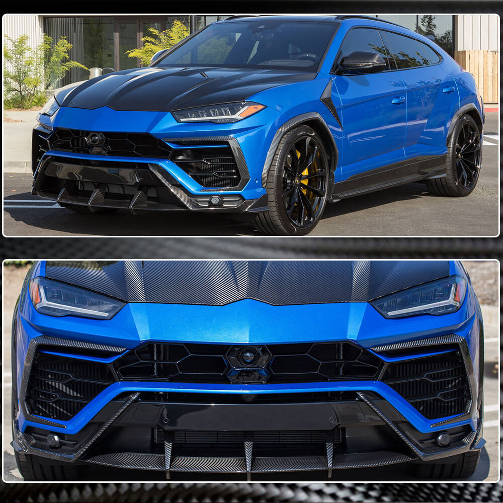 Front Bumper Splitters Dry Carbon Fiber for Lamborghini Urus - image 4