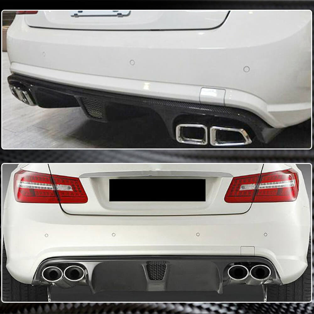 Rear bumper diffuser (for E63 AMG 2009-2013, Carbon) for Mercedes E-class coupe C207 2010-2017 - image 4