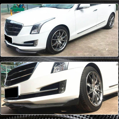Front Bumper Lip Spoiler (for Base, Carbon) for Cadillac ATS 2012-2019 - image 4