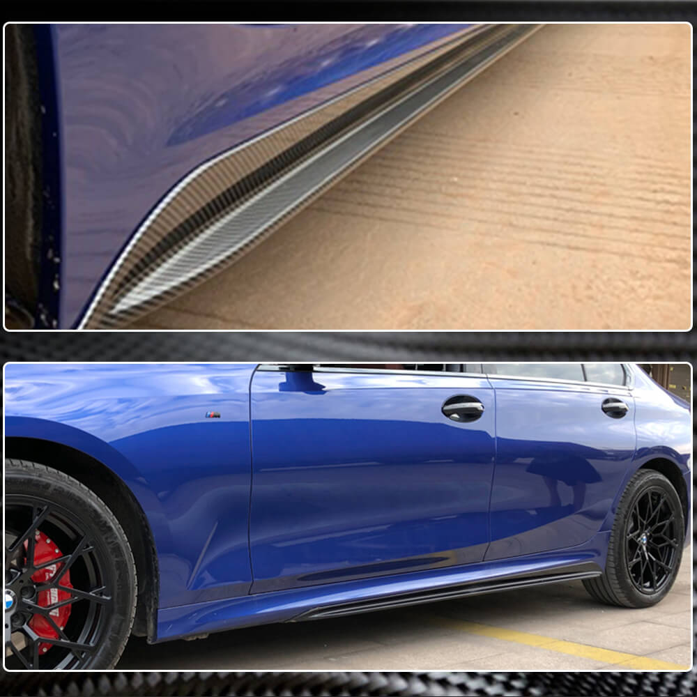 Side Skirt Extensions V4 (for G20 M-Sport, Carbon) for BMW 3 Series G20/G21 2018- - image 11