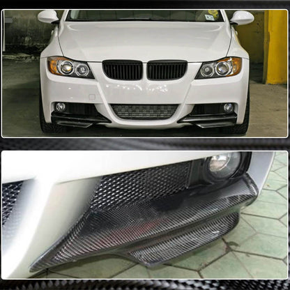 Front Bumper Flaps (for E90 2005-2008 M-Sport, Carbon) for BMW 3 Series E-90/91/92/93 2005-2011 - image 4