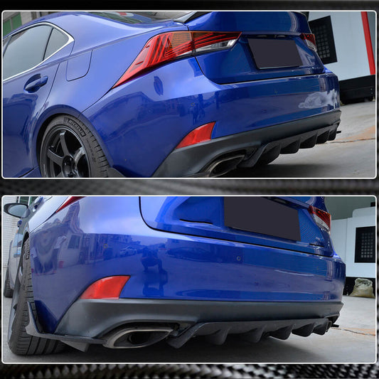 Rear Bumper Diffuser (for Base/F-Sport 2016-2020, Carbon) for Lexus IS 2013- - image 1