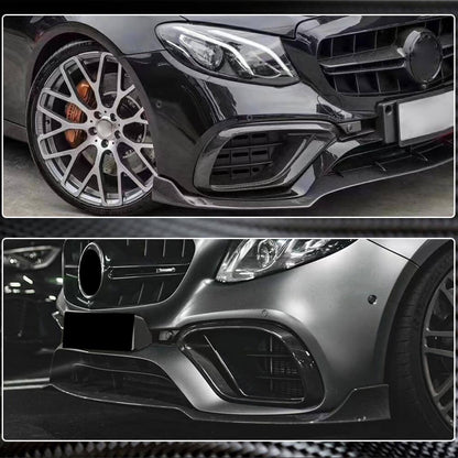 Covers on the front bumper (for E63 AMG 2016-2019, Carbon) for Mercedes E-class W213 2016-2023 - image 4