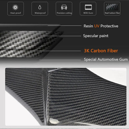 Front Bumper Lip Spoiler (Carbon) for Honda Civic Sedan X 2016-2021 - image 4