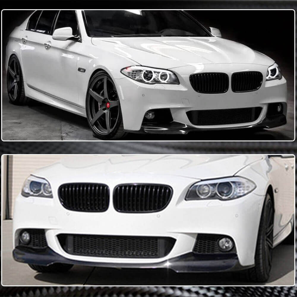 Front Bumper Lip V1 (for F10 M-Sport, Carbon) for BMW 5 Series F10/F11 2010–2016 - image 4