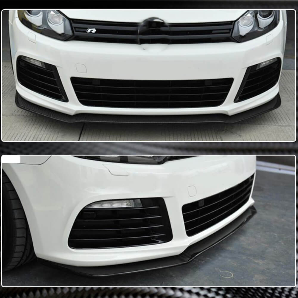 Lip V2 front bumper cover (for R HB 2010-2013, Carbon) for Volkswagen Golf 6 - image 4
