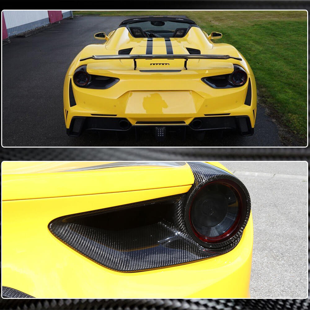 Covers for rear lights (2015-2017, Carbon) for Ferrari 488 GTB - image 4