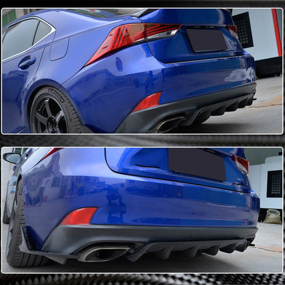 Rear Bumper Diffuser (for Base/F-Sport 2016-2020, Carbon) for Lexus IS 2013- - image 4