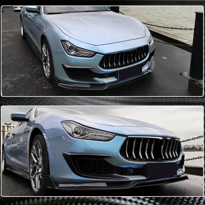 Carbon Front Bumper Covers (for Base 2018-2020) for Maserati Ghibli 2013-2023 - image 4