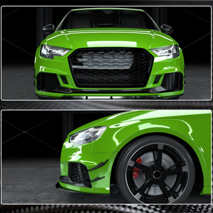 Front bumper extensions V2 (for RS3 SD 2017-2020, Carbon) for Audi A3 2012-2020 - image 4