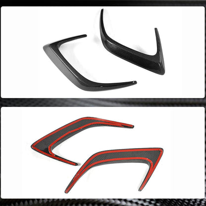 Covers on the rear bumper (for coupe/cabriolet C63 AMG 2015-2019, Carbon) for Mercedes C-class W205 2014-2021 - image 4