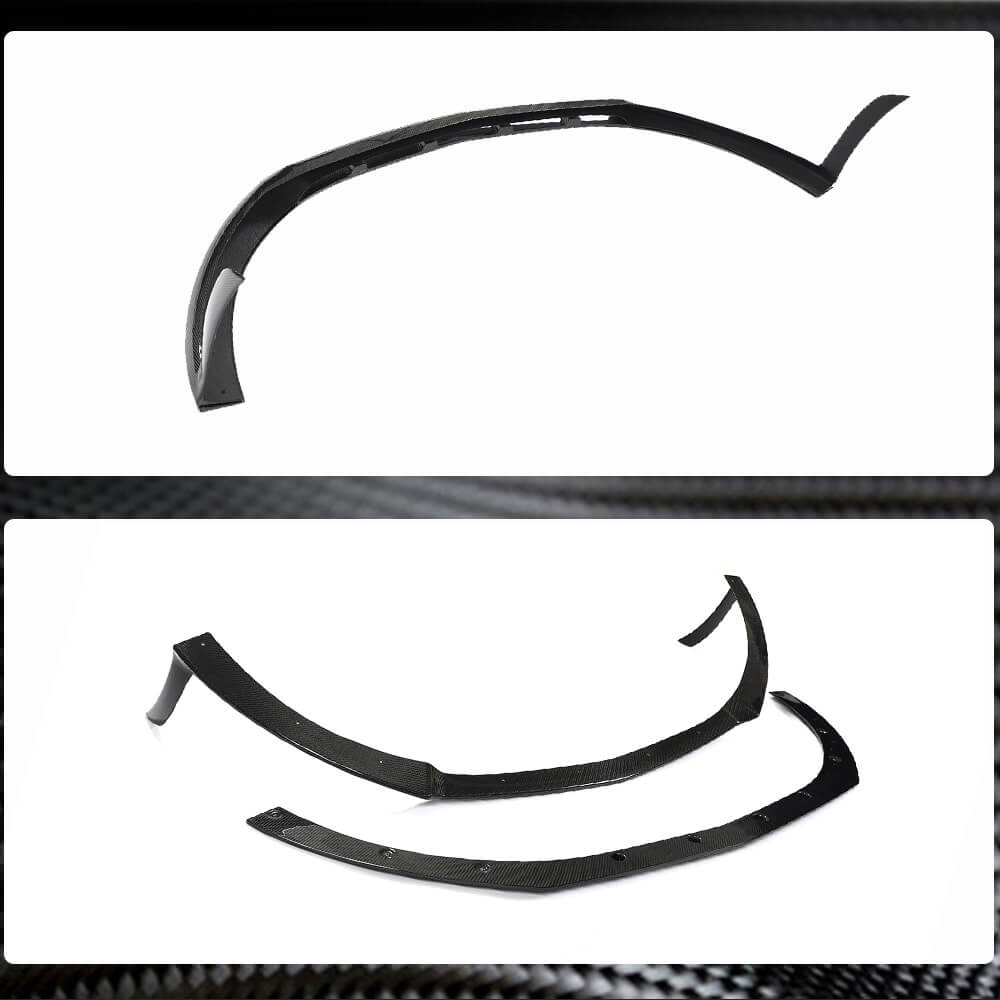 Front Bumper Lip Spoiler (for AMG-Line / CLA35 AMG SD 2019-2022, Carbon) for Mercedes CLA C118 2019- - image 4