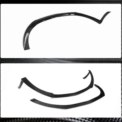 Front Bumper Lip Spoiler (for AMG-Line / CLA35 AMG SD 2019-2022, Carbon) for Mercedes CLA C118 2019- - image 4