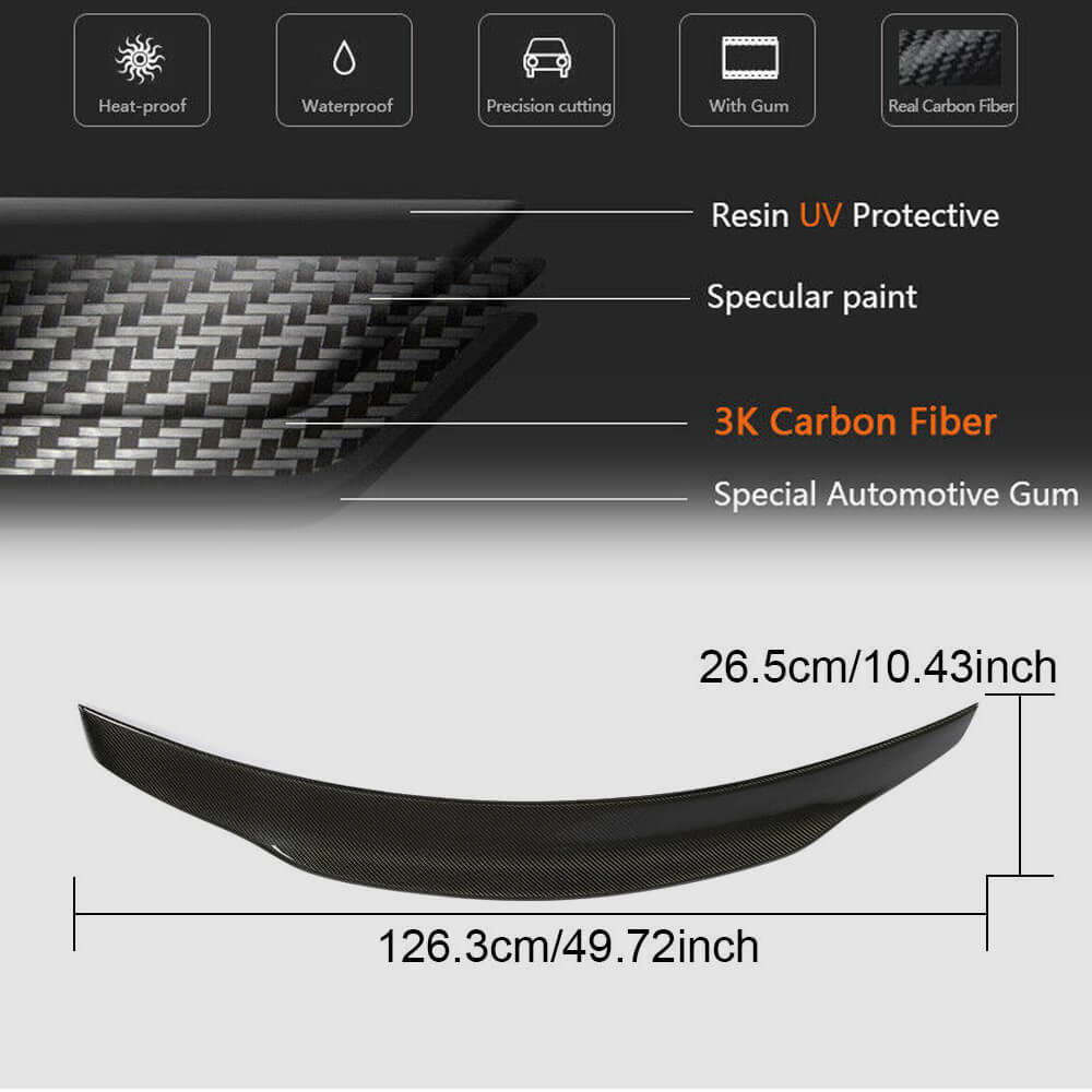 Spoiler SD V6 (Carbon) for Mercedes C-class W204 2007-2015 - image 4