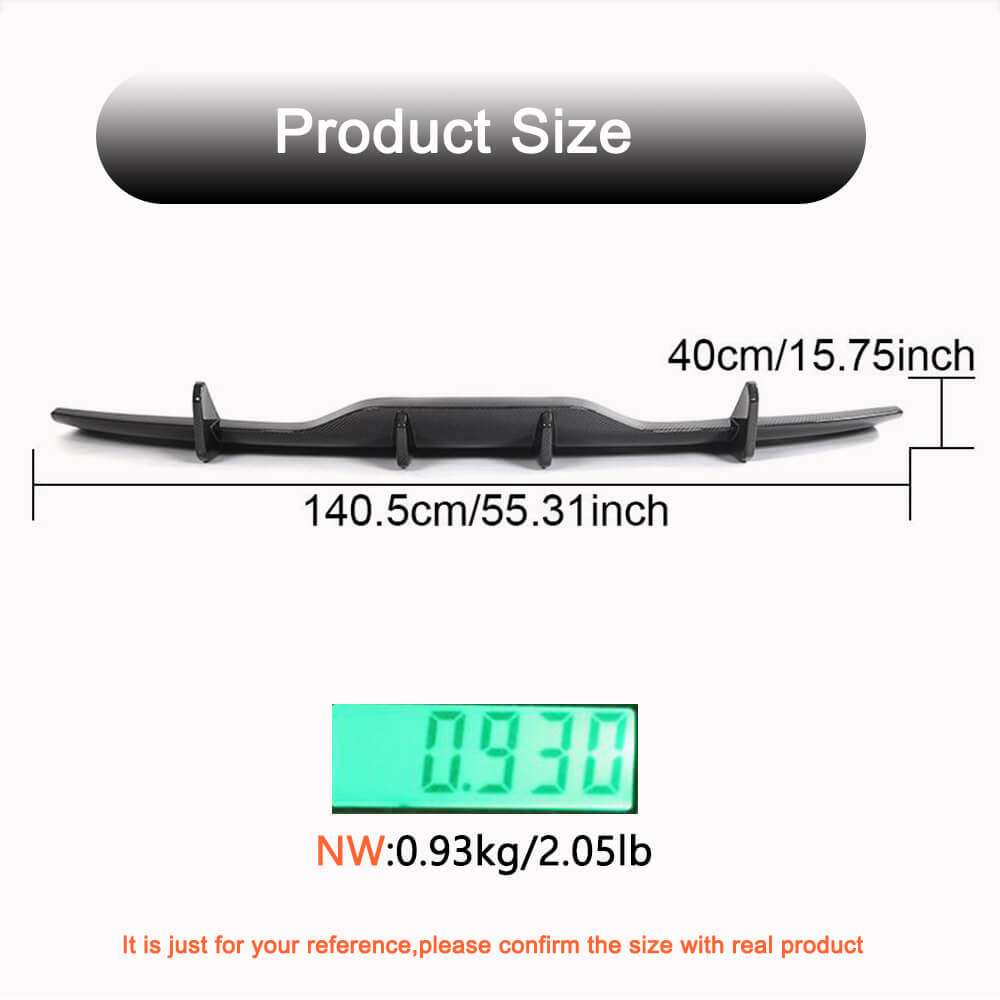 Rear Bumper Diffuser Carbon Fiber (for Plaid 2021-2024) for Tesla Model S - image 4