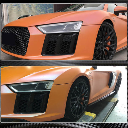 Front bumper extensions V1 (2015-2020, Carbon) for Audi R8 2015- - image 4