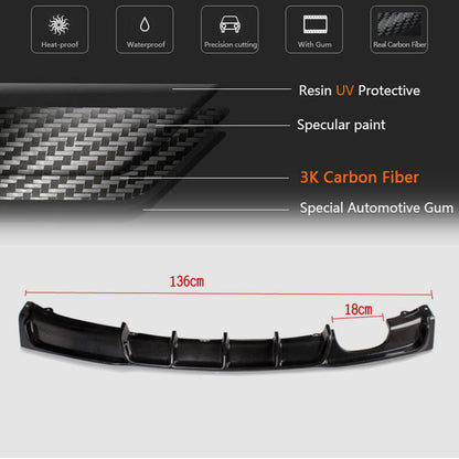 Rear Bumper Diffuser Carbon Fiber V5 (for M-Sport) for BMW 3 series F-30/31/34 2012-2019 - image 4