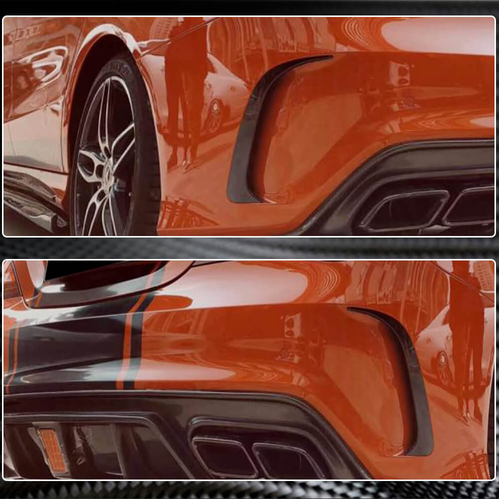 Rear Bumper Covers V1 (for AMG-Line / CLA45 AMG SD, Carbon) for Mercedes CLA C117 2013-2019 - image 4