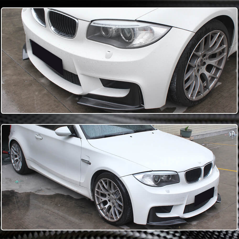 Front Bumper Splitters Carbon Fiber (for 1M E82) for BMW 1 series E81/82/87/88 2004-2011 - image 4